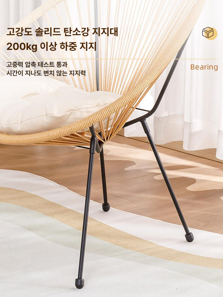 야외 휴양지의자 테라스 베란다 접이식 태닝 선베드 리클라이너 인테리어 풀빌라 펜션 라탄 - 상세 이미지 4
