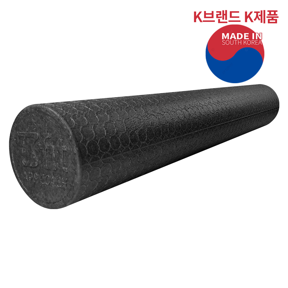 [국내생산] 비핏 EPP 90cm (엠보블랙) 폼롤러 지압 요가 필라테스 스트레칭 마사지 하드 - 상품 이미지