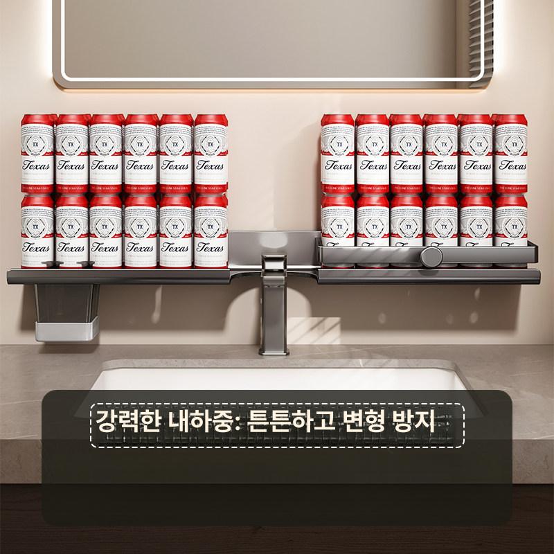 수세미 선반 싱크 정리 벽 무타공 조립식 화장실 수납 - 상세 이미지 4