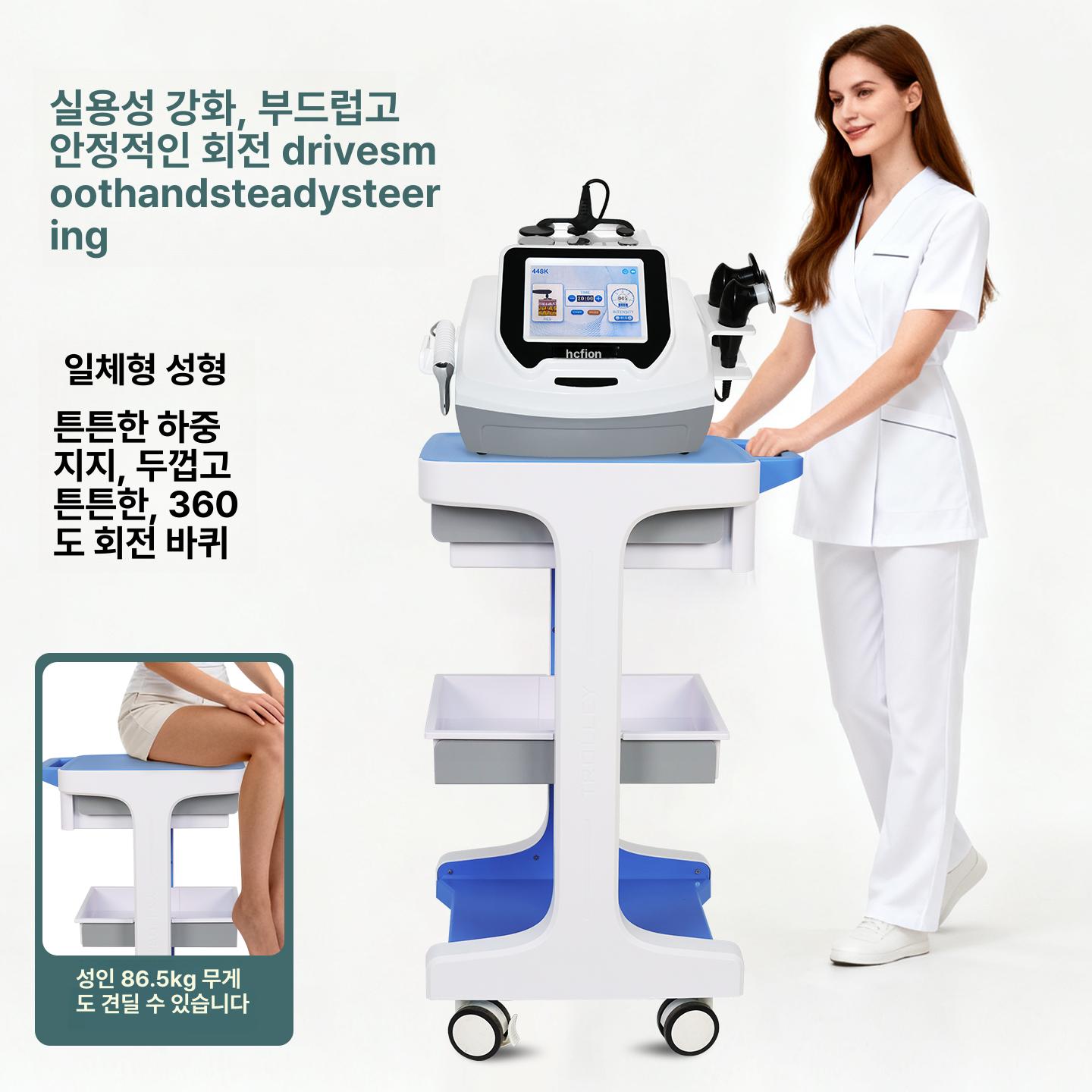치과 피부과 병원 이동식 서랍형 카트 트롤리 웨건 운반카 작업대 선반 - 상세 이미지 4