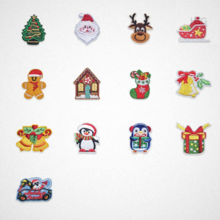 열접착패치 열접착와펜 와펜부착 열부착 자수패치 크라스마스