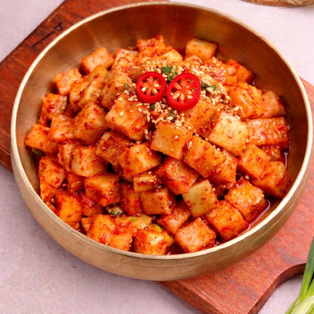 전라도 국내산 아삭아삭 깍두기 2kg - 상품 이미지