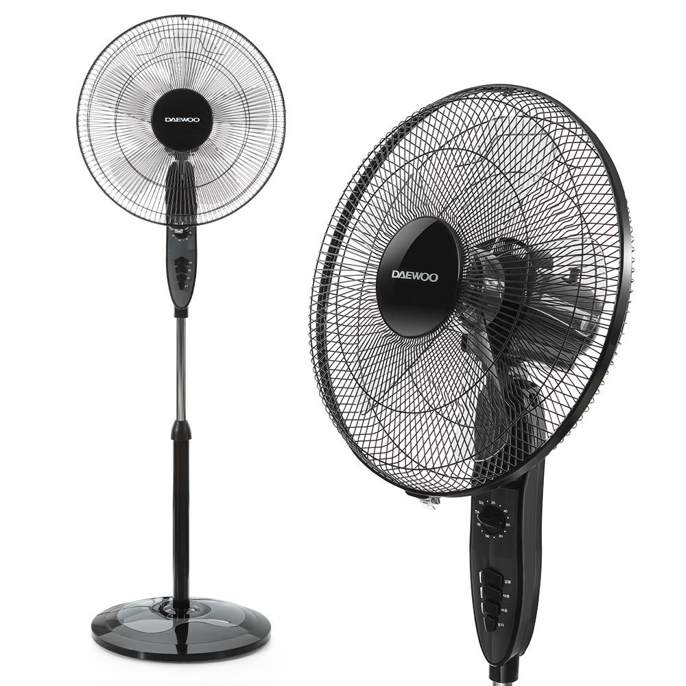 키높이 스탠드선풍기 40cm 사무실 저소음 저전력 키큰선풍기 블랙 - 상세 이미지 3
