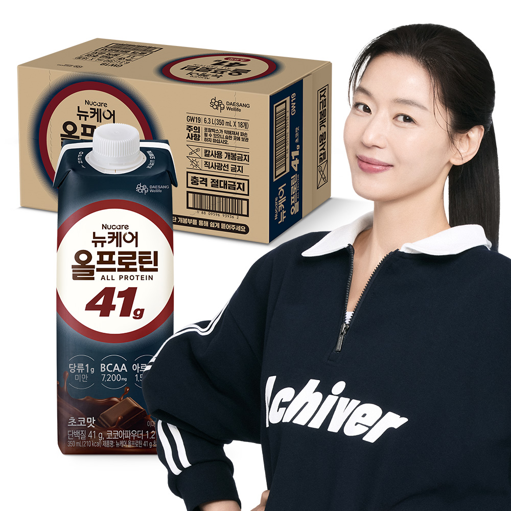 [단백질 41g] 뉴케어 올프로틴 초코맛 350mL 18팩 단백질음료 - 상품 이미지