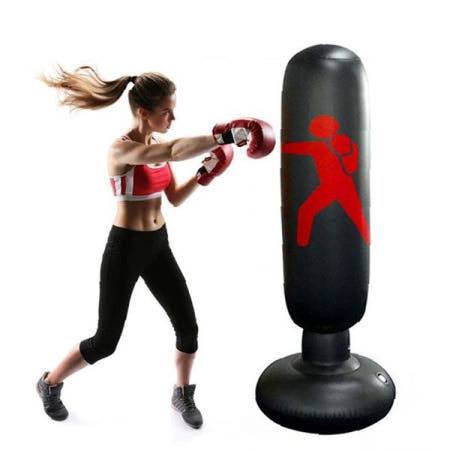 실내 운동기구 자립형 펀칭백 타격 연습용 공기주입식 권투 훈련 도구