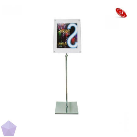 보급창고 POP 포스터스탠드 A4 크롬도금 메뉴거치대 종이꽂이 전시용모니터