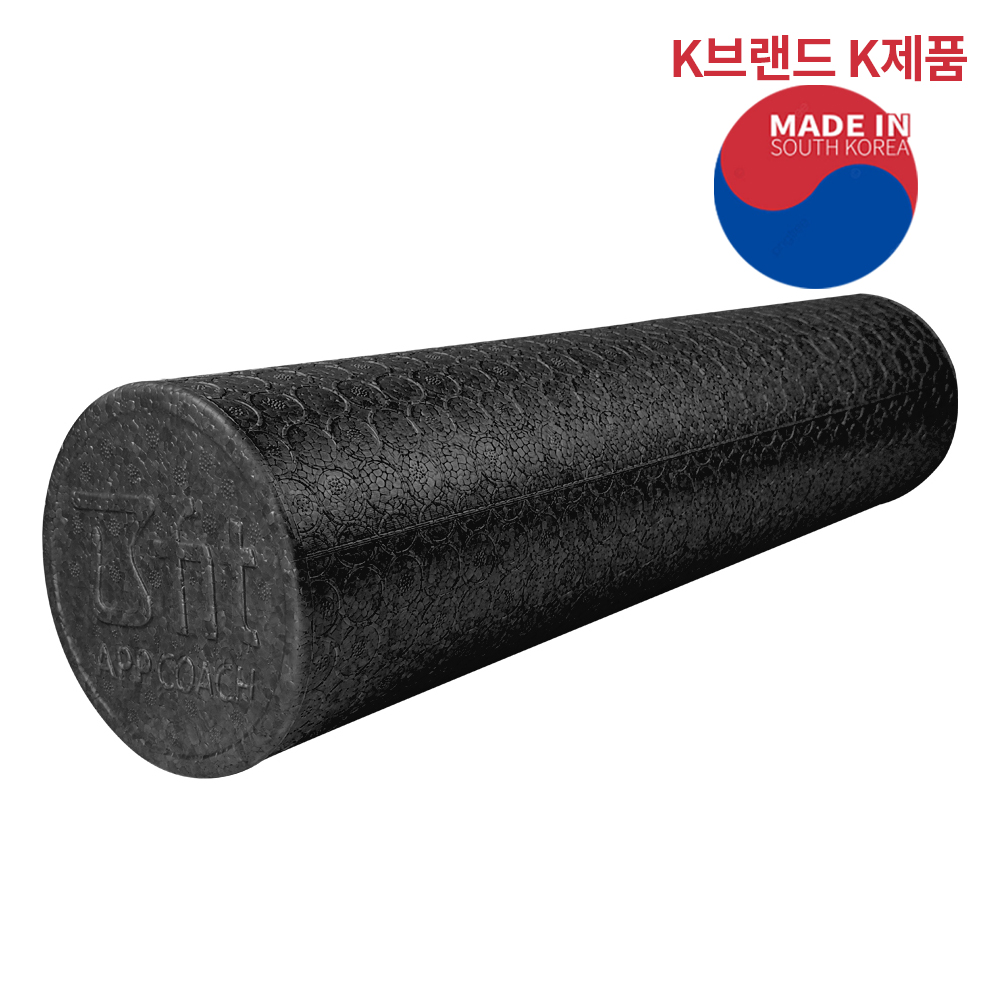 [국내생산] 비핏 EPP 60cm (엠보블랙) 폼롤러 지압 요가 필라테스 스트레칭 마사지 하드 - 상품 이미지