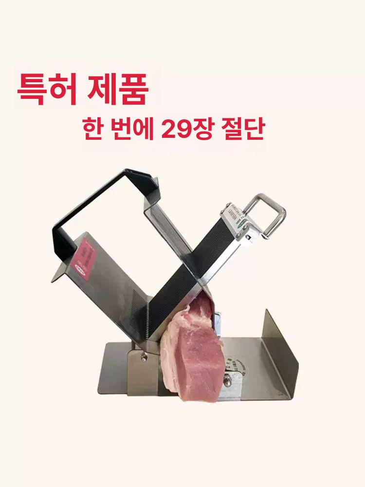 업소용 족발써는기계 절단기 슬라이서 커팅 수동 고기 정육 스팸 커팅기 - 상세 이미지 3
