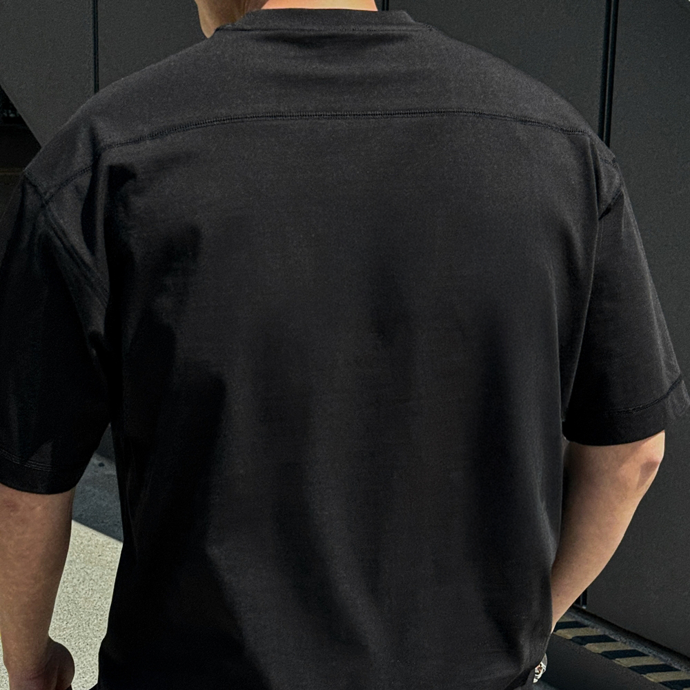 두꺼운반팔티 남자흰티 흰색티셔츠 이미지 7