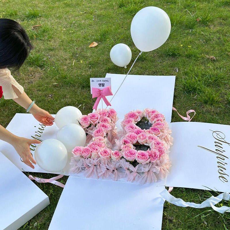 이벤트 프로포즈 선물 박스 깜짝 고백 꽃 상자 DIY 생일 풍선 - 상세 이미지 4