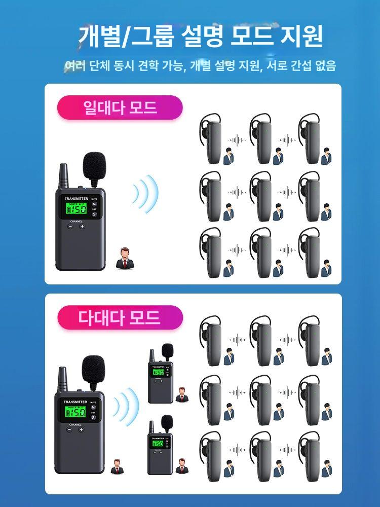 무선 행사용 송수신기 가이드 이어훅 송신기 학원 회의 강의용 마이크 방송용 세미나 시스템 - 상세 이미지 2