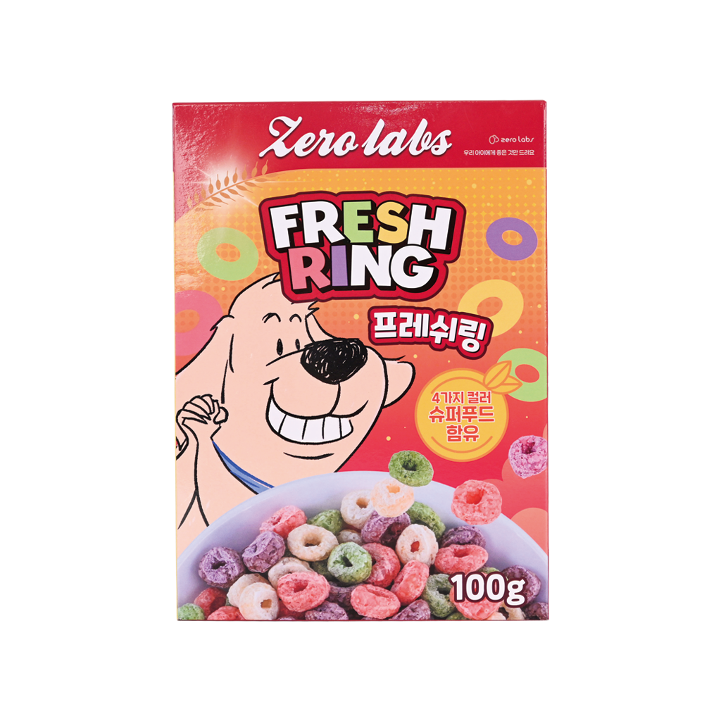 제로랩스 강아지시리얼 프레쉬링 100g, 국내산 슈퍼푸드 가수분해연어 저알러지 구운간식 기능성 케어 강아지 화식 간식 - 상품 이미지