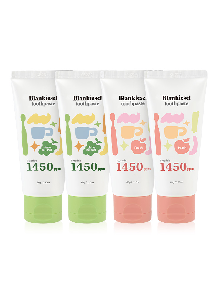 블랑키즐 키즈치약 초등학생 어린이 유아 1450ppm 고불소 샤인머스캣향 2단계 2+2 60g - 메인 이미지
