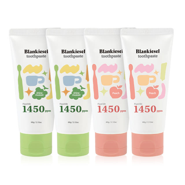 블랑키즐 치약 1450ppm 고불소 샤인머스캣향 복숭아향 2단계 2+2