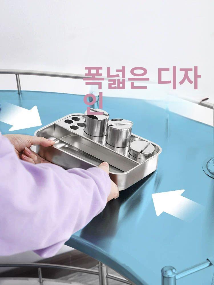 치과스텐트롤리 임플란트 수술 물품 보조 기구 테이블 두꺼운 부채꼴형 초소형 표준 고무 - 상세 이미지 3