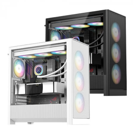 DAVEN D7 Mesh 세븐팬 (화이트) 컴퓨터 PC 케이스