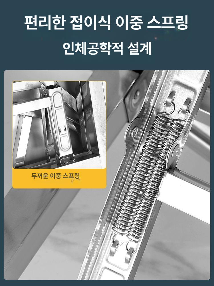 포장마차 스텐 접이식 원형 원탁 테라스 고기집 야외 테이블 스텐테이블 - 상세 이미지 5