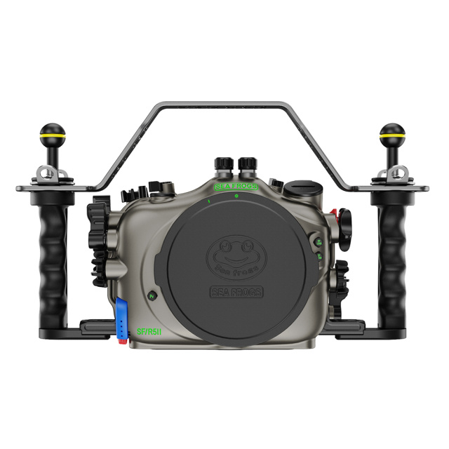Sea Frogs 방수 알루미늄 합금 카메라 케이스 캐논 R5II 용 바디 SF14004 100M 블랙 그레이 - 상세 이미지 2