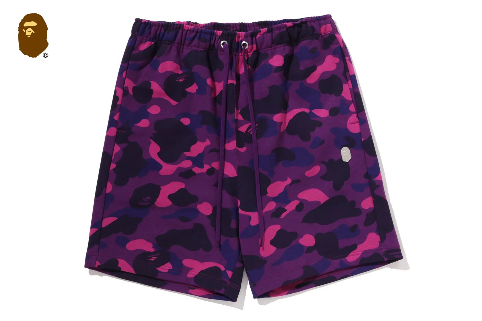 베이프 바지 COLOR CAMO METAL APE HEAD RELAXED FIT SWEAT SHORTS 1M30-153-302 - 상세 이미지 2