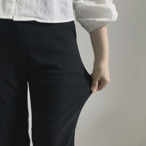 [S-2XL/키작녀] 쫀쫀 사방스판 카프리팬츠 8부 9부 슬랙스 착용 후기 | 사이즈/핏 총정리 - 상품 이미지 2