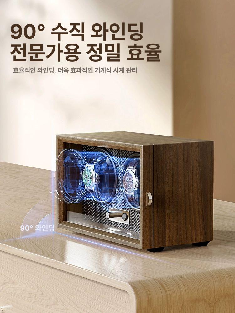 와인더 보관함 시계 케이스 4구 오토 와치 3구 오토 매틱 박스 가죽 손목 - 상세 이미지 3