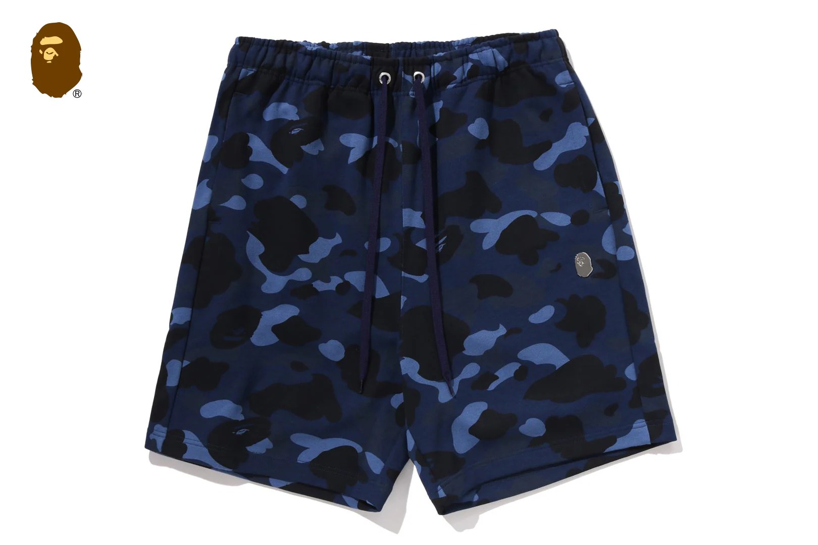 베이프 바지 COLOR CAMO METAL APE HEAD RELAXED FIT SWEAT SHORTS 1M30-153-302 - 상세 이미지 3