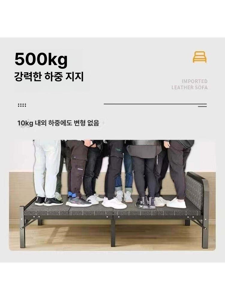 싱글 저상형 철제 접이식 침대프레임 간이 싱글침대 단단한 미니멀 - 상세 이미지 3