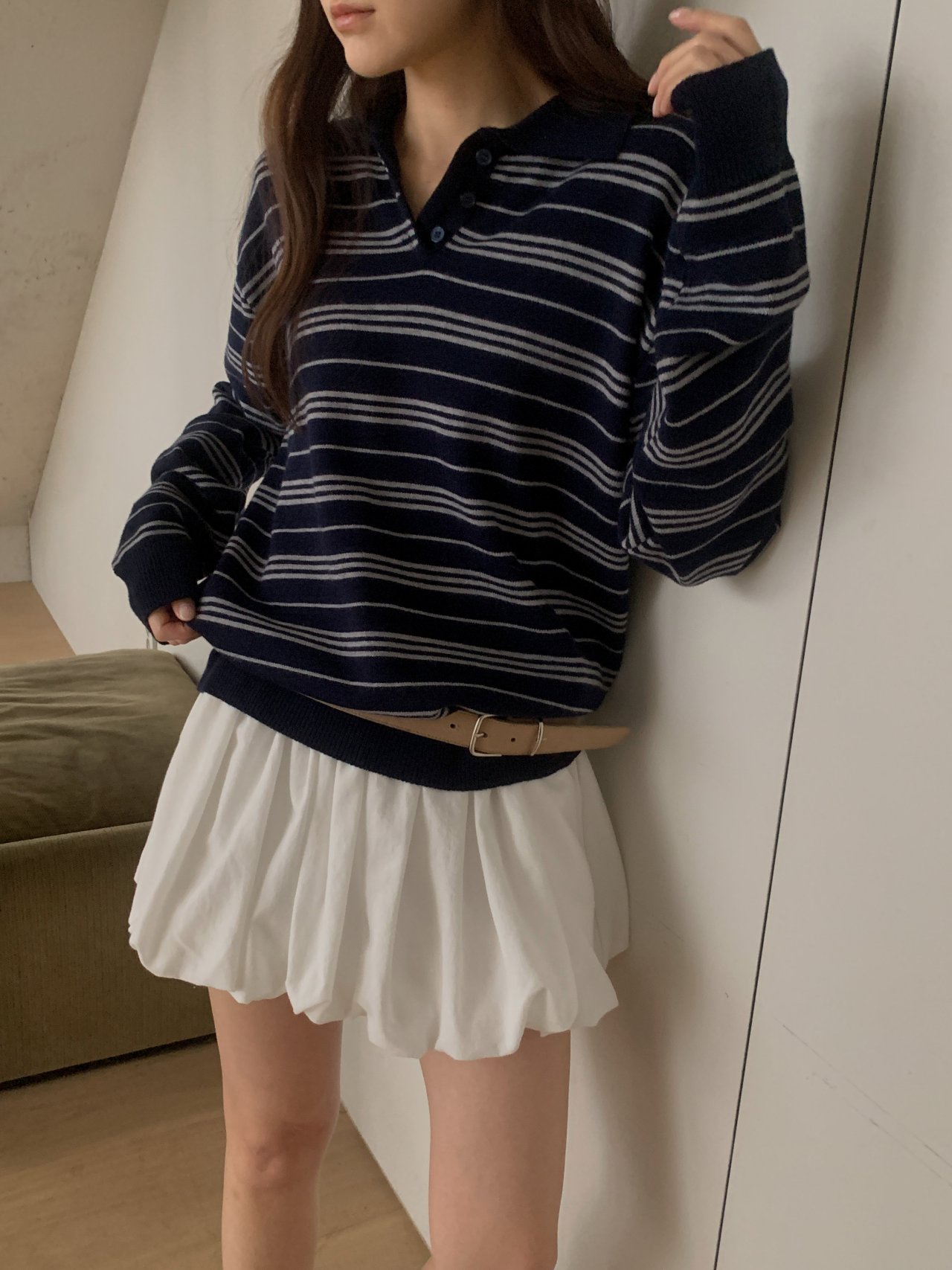 [안감 있음] 오버무드 여성 벌룬 펌킨 치마바지 밴딩 플레어 스커트팬츠 러블리 미니 팬츠 - 상세 이미지 4