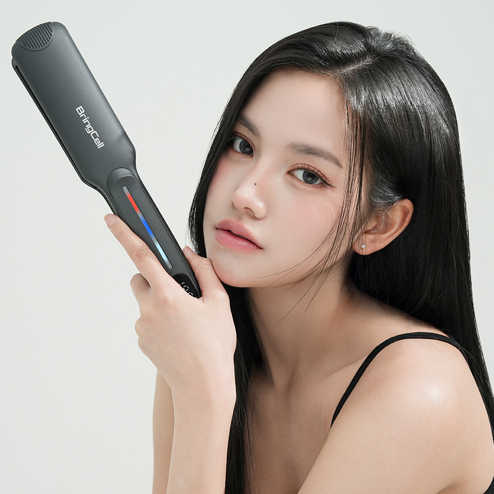 네이버 브링셀 웨이브9 전문가용 매직기 판고데기 볼륨 헤어 프리볼트