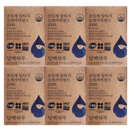 담백하루 초임계 알티지 오메가 에센스 1000 30캡슐 6개
