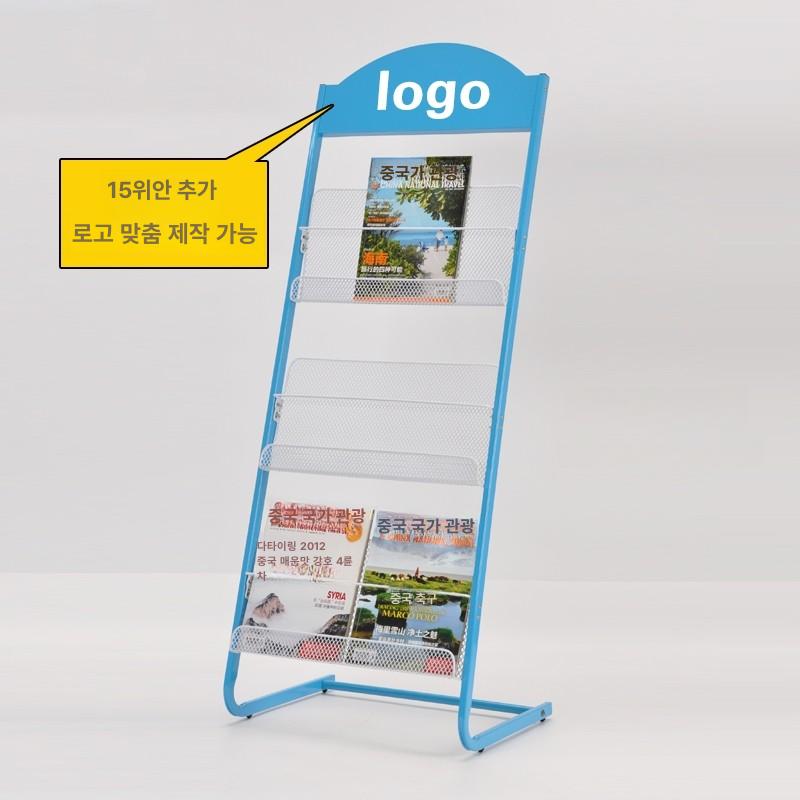 호텔 로비 전문 고급형 세련된 철제 블랙 3단 아치형 타공판 디자인 실용적인 입식 매거진 메쉬 슬랫 28cm 블랙 - 상세 이미지 3