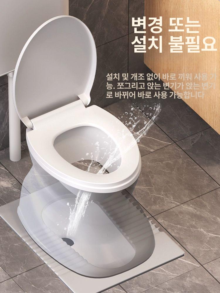 이동식 간이 좌변기 양변기 휴대용 캠핑 차박 시설 환자 노인 임산부 임시 변기 화장실 - 상세 이미지 3