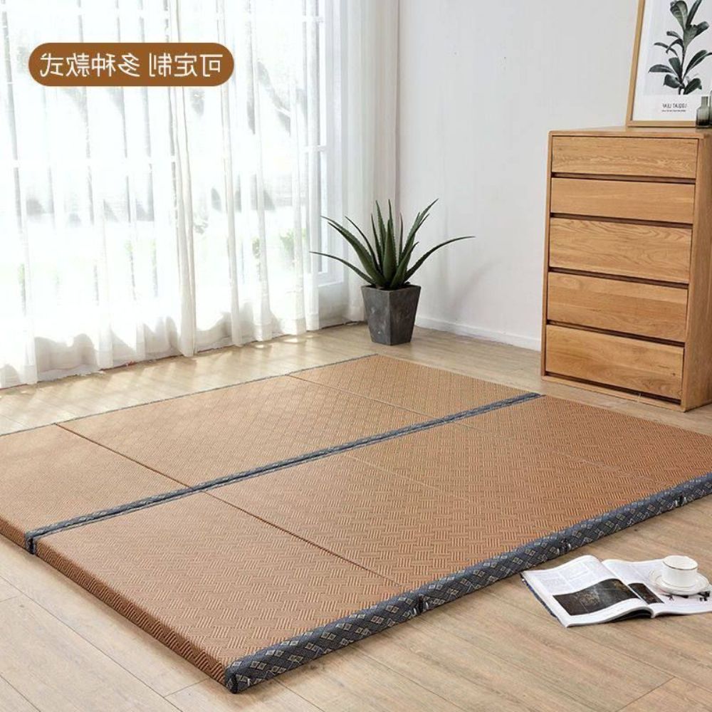 연한 왕골돗자리 접이식 왕골 부드러운 매트 돗자리 시원한 두껍고 다도 Qingyin 3cm 두께 60x180cm 4중 통기성 매트 - 상품 이미지