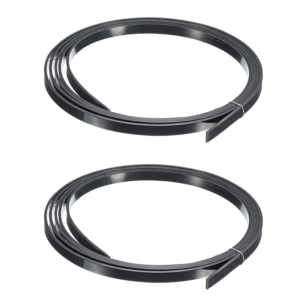 어쿠스틱 클래식 기타 블랙 2팩용 메카닉시 플라스틱 바인딩 퍼플링 스트립 1650x6x1.5mm 엣지 트림 1650x2x0.5mm White - 상품 이미지