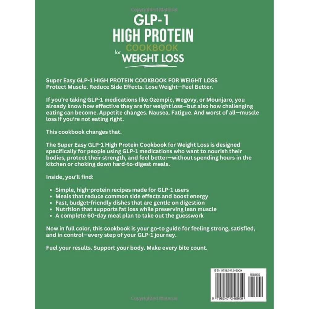 체중 감량을 위한 초간단 GLP-1 고단백 요리책 GLP-1에서 실제로 좋은 느낌을 주는 간단하고 맛있는 레시피로 근육을 보호하고 부작용을 멈추고 체중을 감량하세요 - 상세 이미지 2