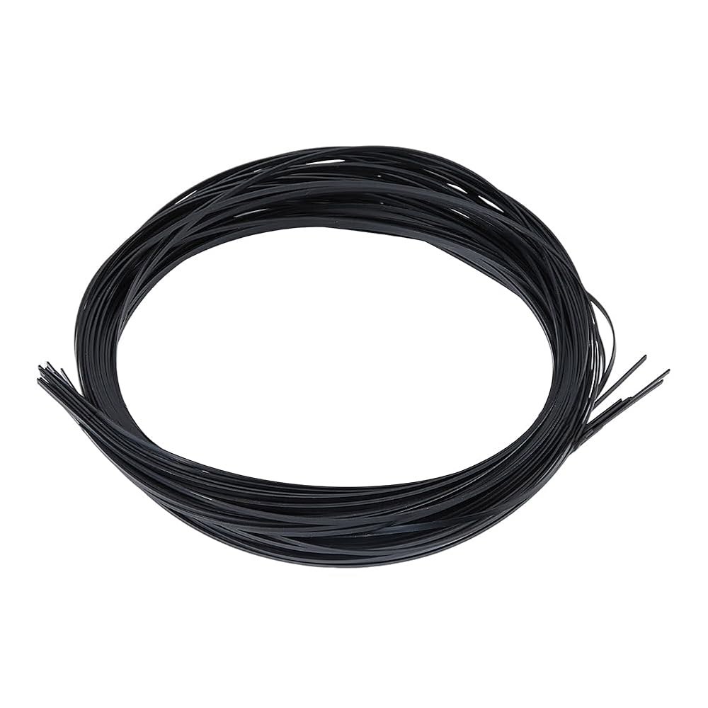 슈퍼피딩 20Pcs 1700x2x0.8mm 플라스틱 기타 바인딩 퍼플링 스트립 블랙 장식용 탄성 트림 어쿠스틱 클래식 엣지 Black - 상품 이미지