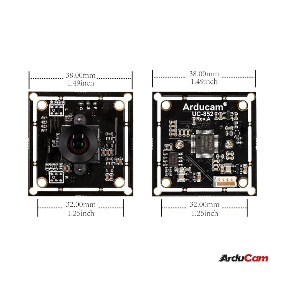 아두캠 100fps 글로벌 셔터 컬러 USB 카메라 보드, 마이크 없이 저왜곡 M12 렌즈가 장착된 1MP OV9782 UVC 웹캠 모듈 - 상세 이미지 3