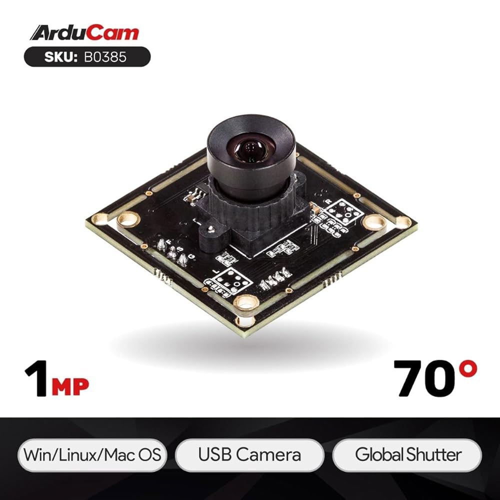 아두캠 100fps 글로벌 셔터 컬러 USB 카메라 보드, 마이크 없이 저왜곡 M12 렌즈가 장착된 1MP OV9782 UVC 웹캠 모듈 - 상세 이미지 2