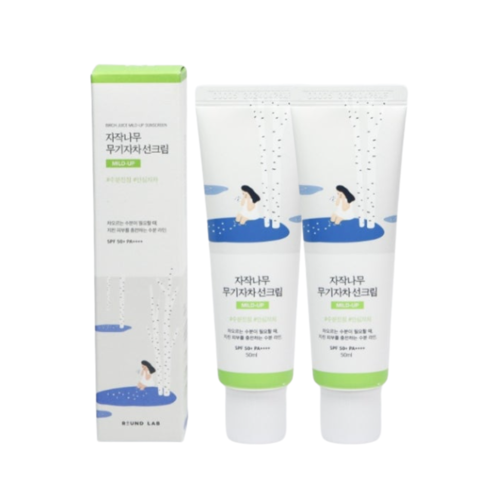 라운드랩 자작나무 무기자차 선크림 50ml (SPF 50+ PA++++) x2개 - 상품 이미지