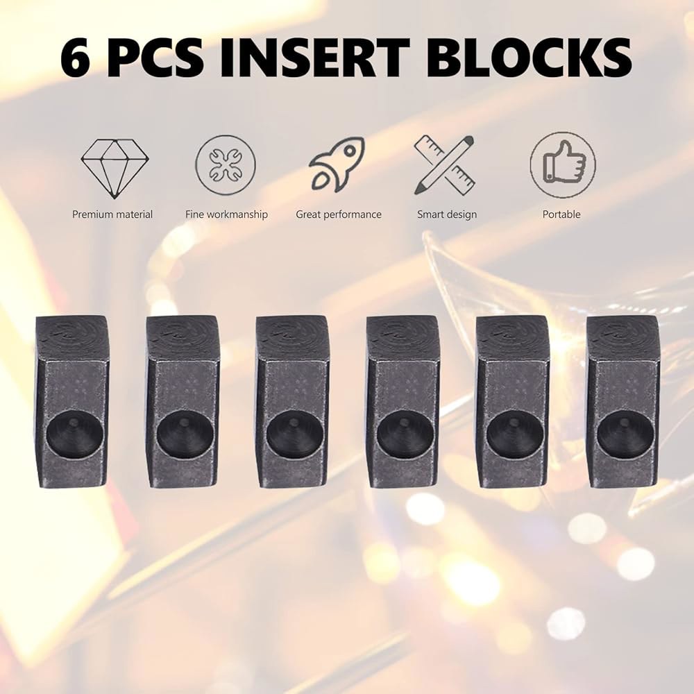 6개의 PCS 인서트 블록, 일렉트릭 기타 트레몰로 브리지 새들 프로 스트링 잠금 삽입 플로이드 로즈 블록 - 상세 이미지 3