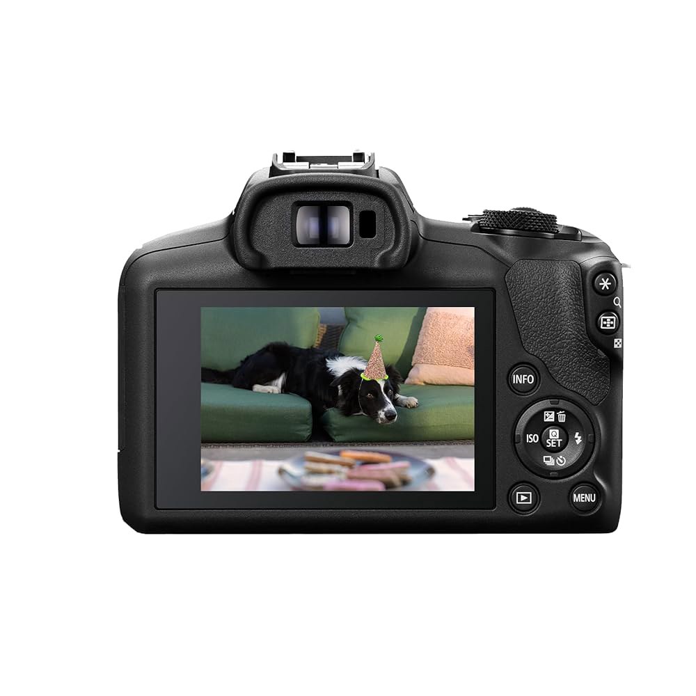 캐논 EOS R100 미러리스 카메라 RF-S18-45mm F4.5-6.3은 STM 렌즈 키트, 2410 메가픽셀 CMOS(APS-C) 센서, 4K 비디오, RF 마운트, 블랙 - 상세 이미지 3