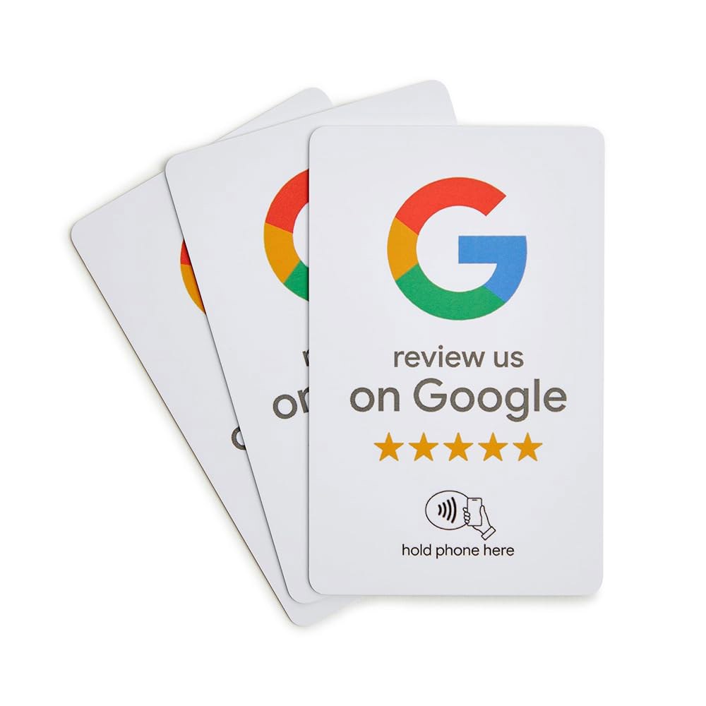 Google 리뷰 탭 카드 - 중소기업용 NFC 및 QR 코드 카드, 더 많은 고객 리뷰, 사무실, 박람회 벤더 부스, 필수 마케팅 액세서리 용품 필수품 1 - 상품 이미지