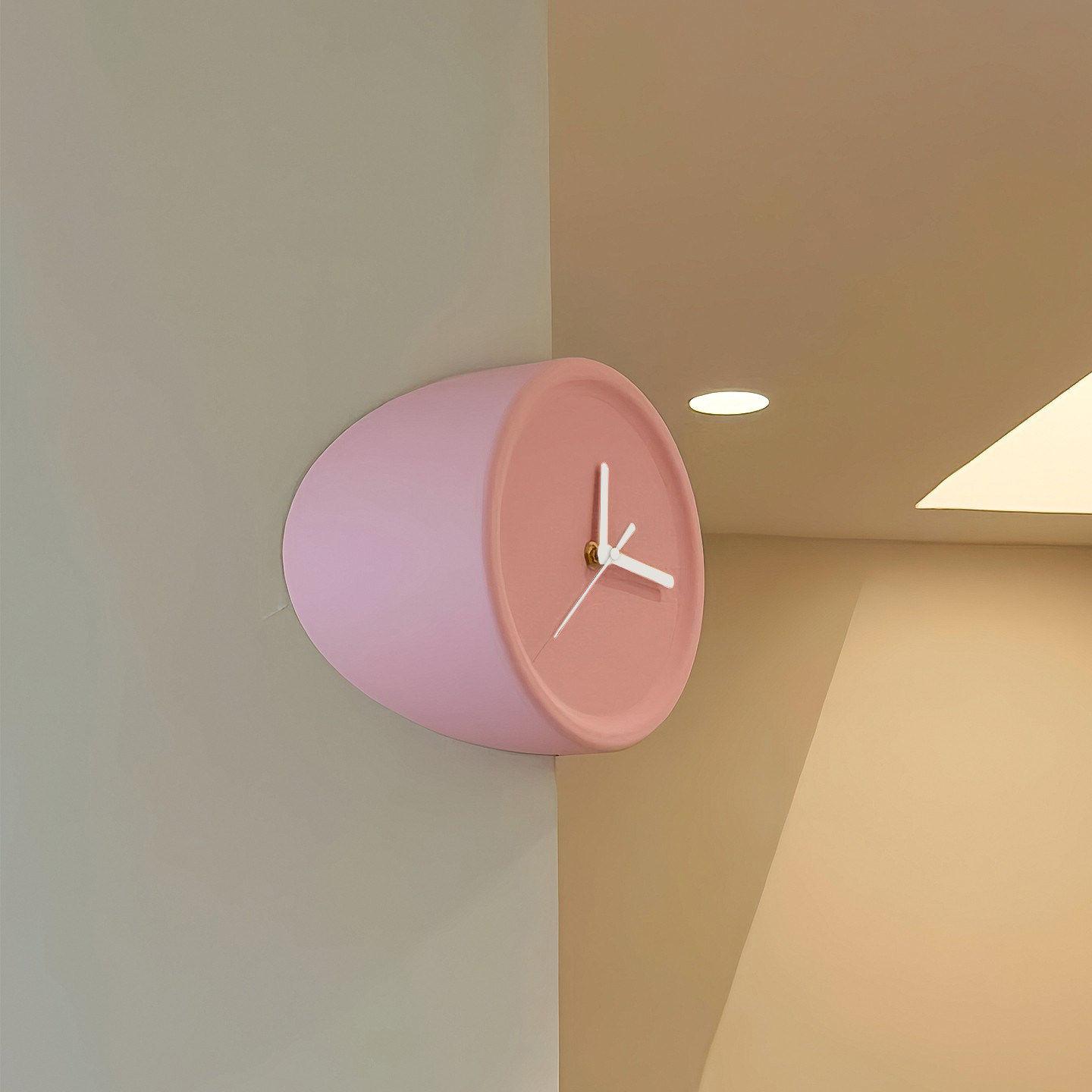 코너 모서리 벽시계 음각 양면시계 무드등 집들이선물 진파랑 - 양면 모서리 8inch - 상세 이미지 3