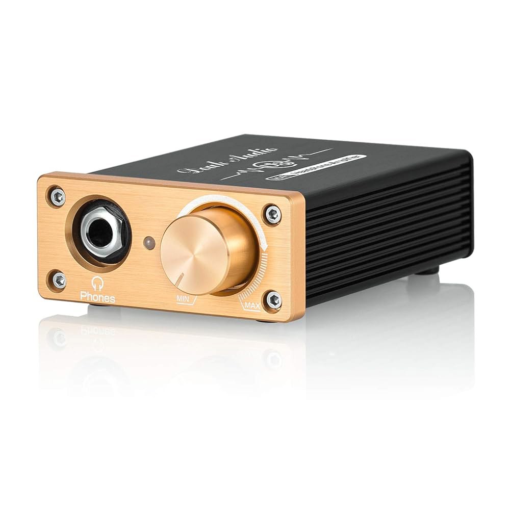 Douk 오디오 U3 헤드폰 앰프, 가정용 데스크톱 PC용 미니 하이파이 앰프 6.35mm/3.5mm 헤드셋, 클래스 A, RCA 입력, DC 5V - 상품 이미지
