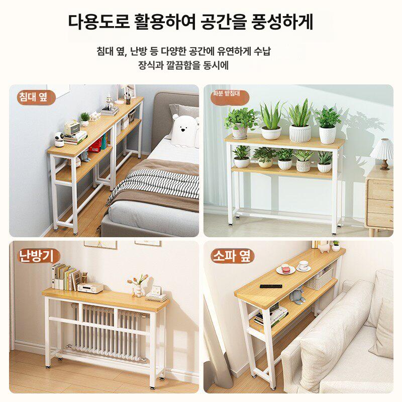 틈새테이블 폭좁은 테이블 거실 탁자 소파 카페 슬림형 공간활용 협탁 사이드 - 상세 이미지 5