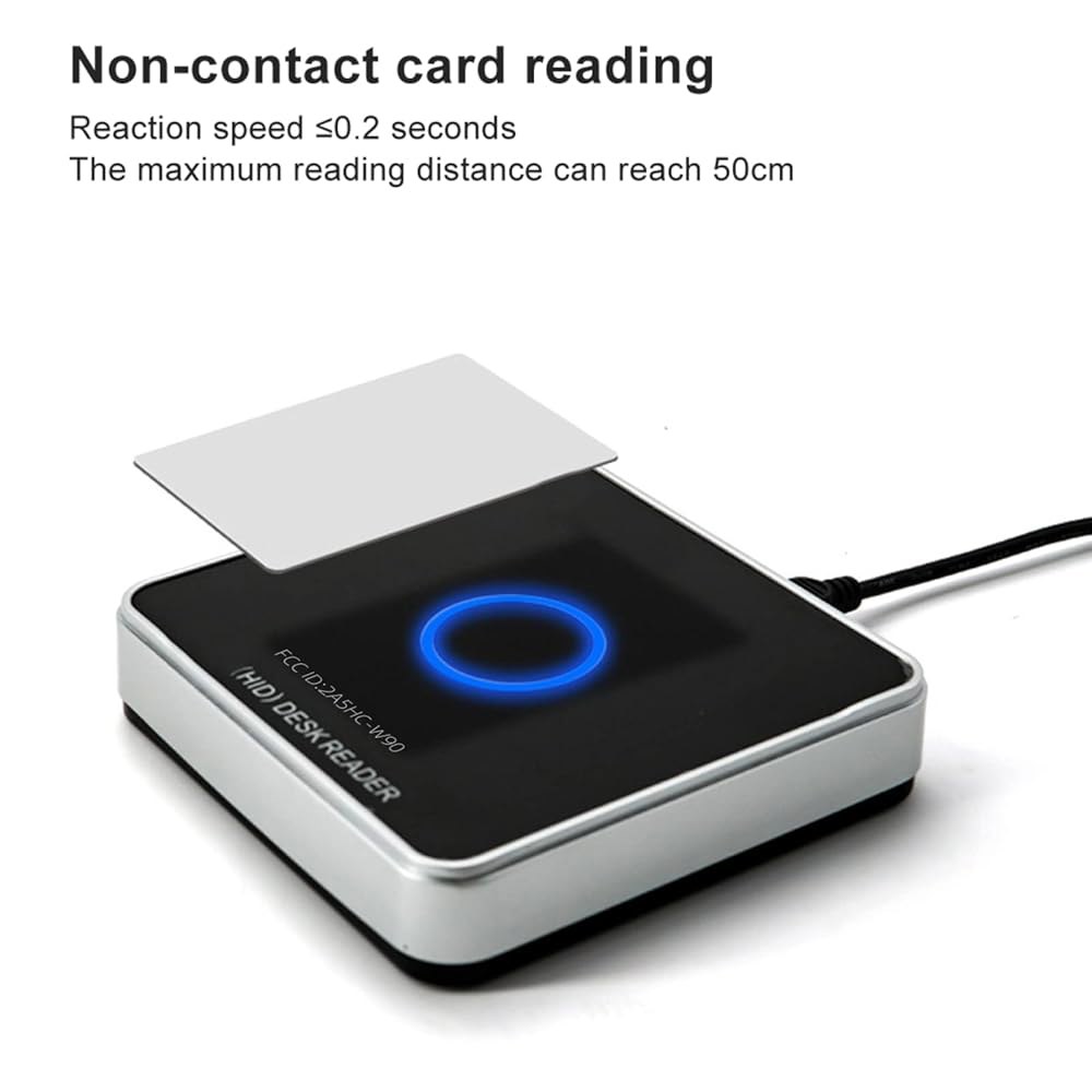 RFID 카드 리더, UHF USB 데스크탑 리더 라이터 902~928MHz 주파수, 50cm 비접촉식 근접 센서 내장 버저, ISO18000-6C, ISO18000-6B와 호환 - 상세 이미지 3
