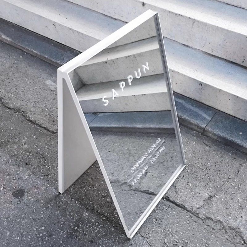 전신 거울 입간판 매장 홍보 스탠드 광고 안내판 블랙 40x90 cm(양면 내용) - 상세 이미지 4