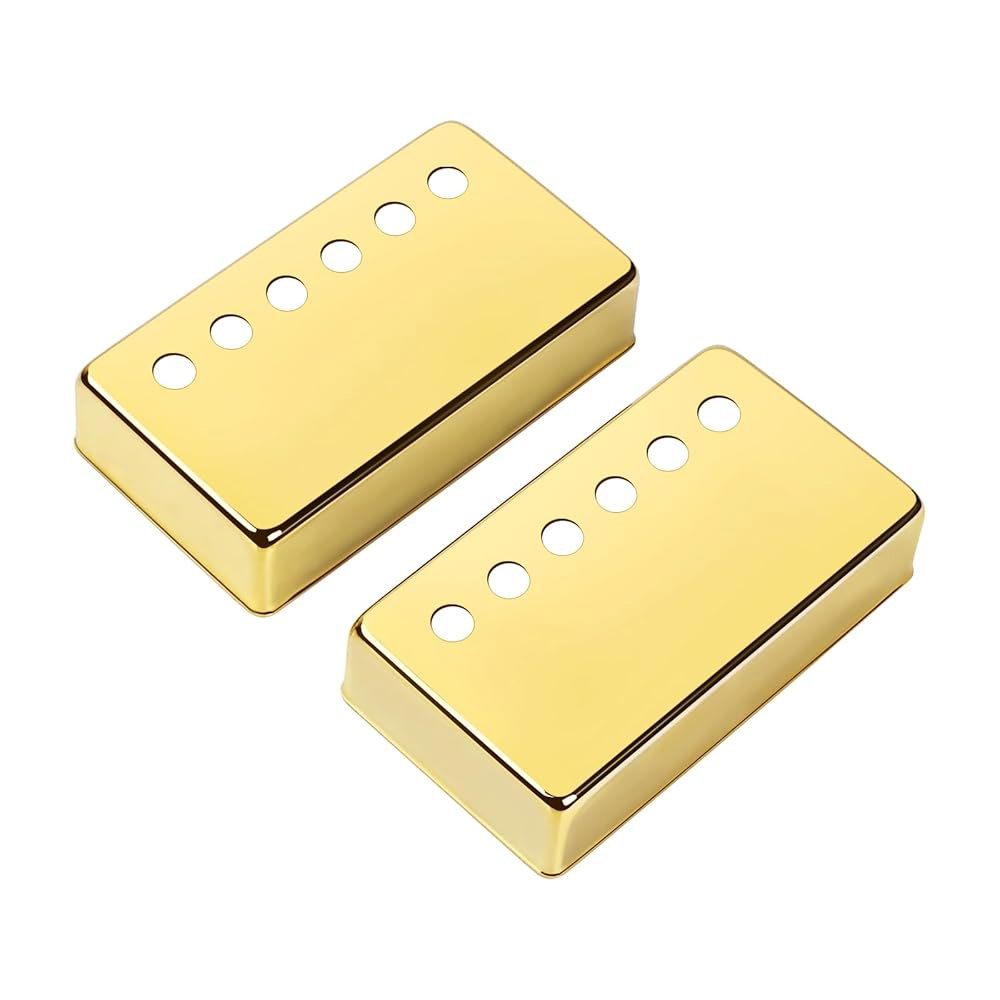 밴웍스 브라스 임페리얼 험버커 커버 49.2mm (1-15/16인치) 기타 픽업 넥 /브릿지 미국산 전기 깁슨 레 폴 팩 2 JT /SYQG-15 골든 Chrome - 상품 이미지