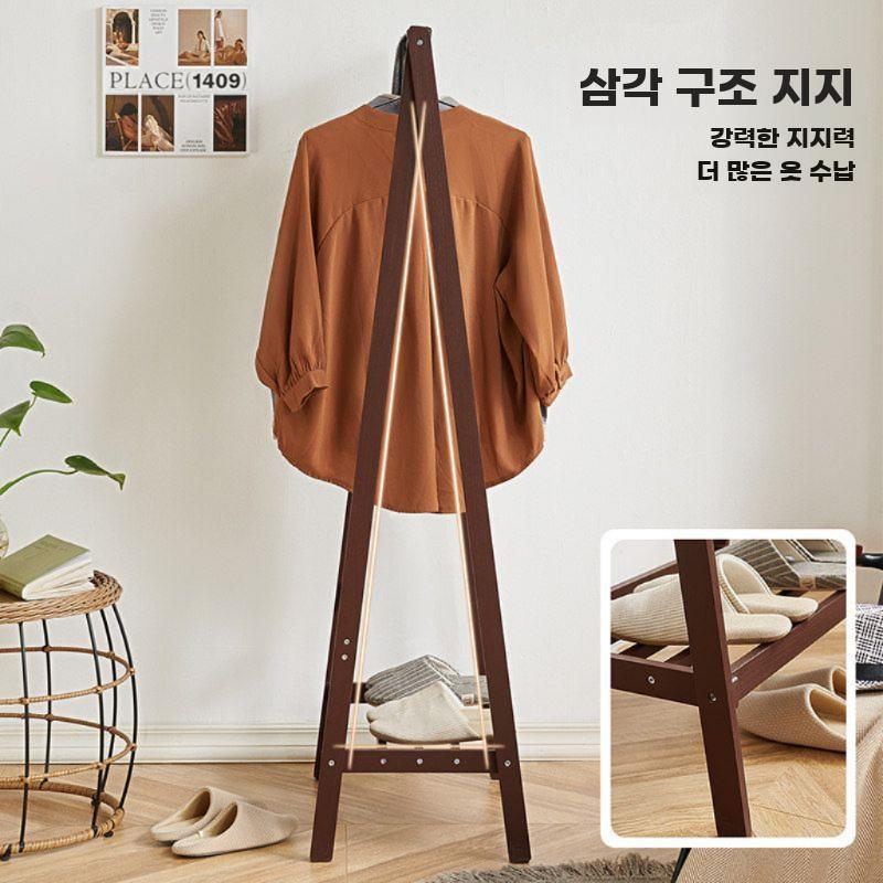 북유럽 옷걸이 플로우 스탠드 행거 의류 수납 선반 DX115065-3로그옵션옷(600mm) - 상세 이미지 4
