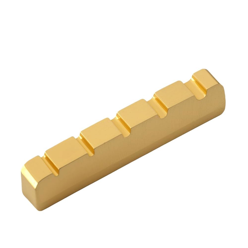 DIAO79NI 1Pcs 5 스트링 브라스 기타 너트 사전 슬롯 탑 45mm x 6mm 8.8mm 레스폴 LP SG 스타일 일렉트릭 또는 어쿠스틱 부품 교체 골드와 호환됩니다. - 상품 이미지
